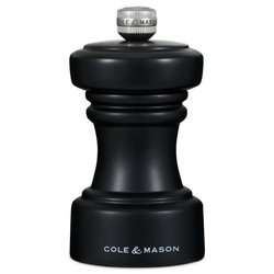 Cole & Mason - Młynek drewniany do soli Hoxton 10,4 cm czarny mat