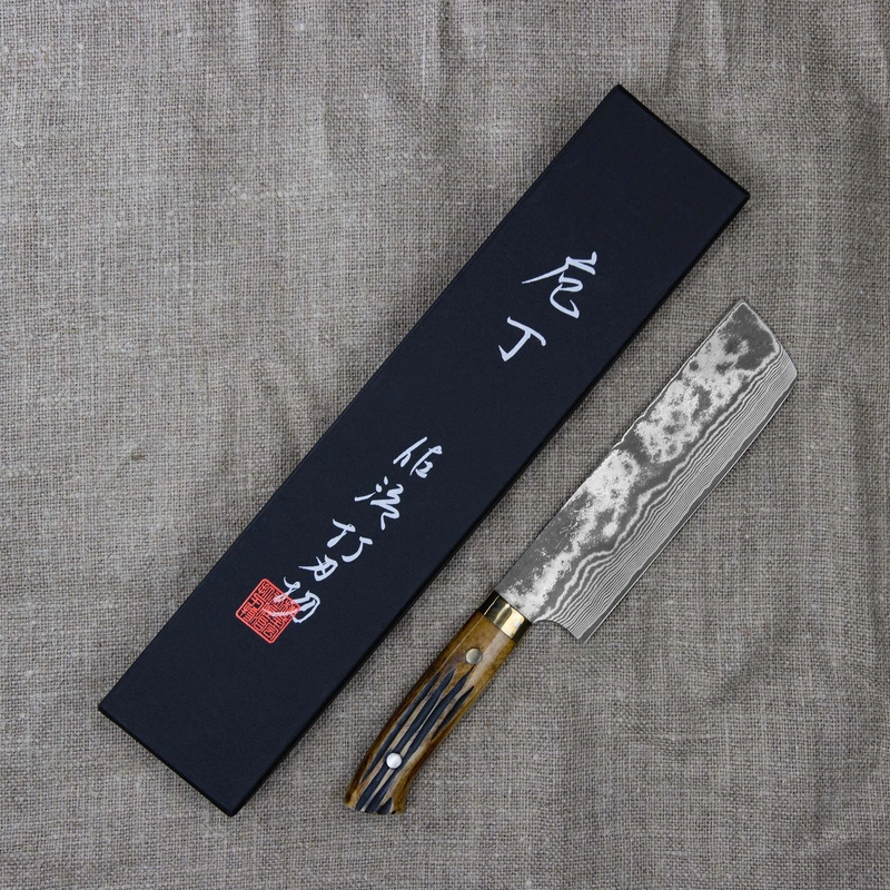 Takeshi Saji - YBB Ręcznie kuty nóż Nakiri 17 cm VG-10