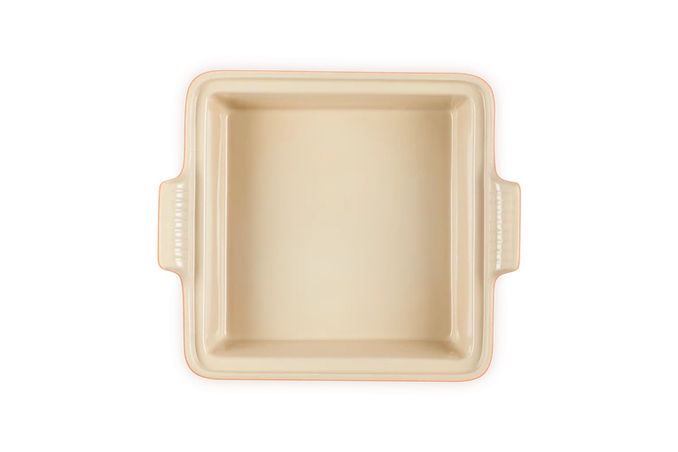 Le Creuset - Kwadratowa forma z pokrywką 23 cm płomienny