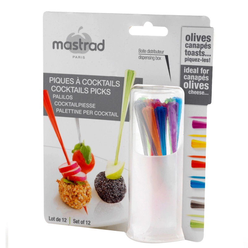 Mastrad - WYKAŁACZKI KOKTAJLOWE (12 SZTUK)kolorowe