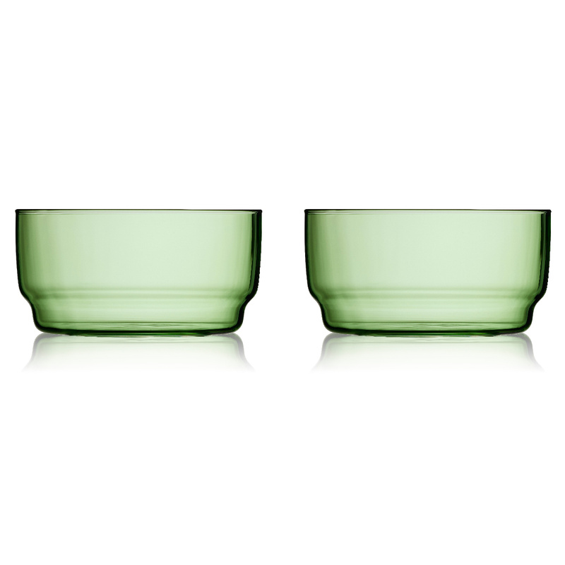 Lyngby Glas - Miski Torino 12 cm 2 sztuki zielone