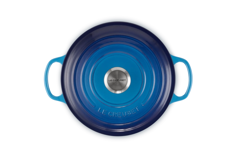 Le Creuset - garnek żeliwny Signature Saute lazur 3,4 l 24 cm