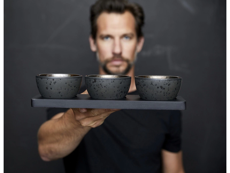 Bitz - Zestaw miseczek z podstawką 4szt. Black/bronze