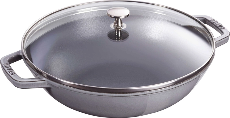 Staub - żeliwny wok szary 30 cm