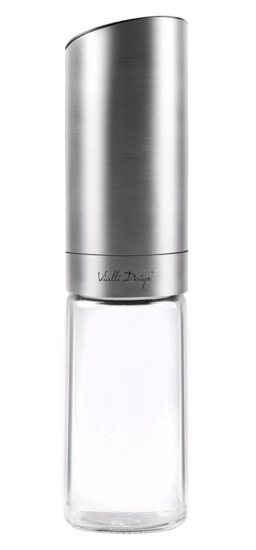 Vialli Design - Grawitacyjny młynek do soli i pieprzu elektryczny stalowy mat SOHO