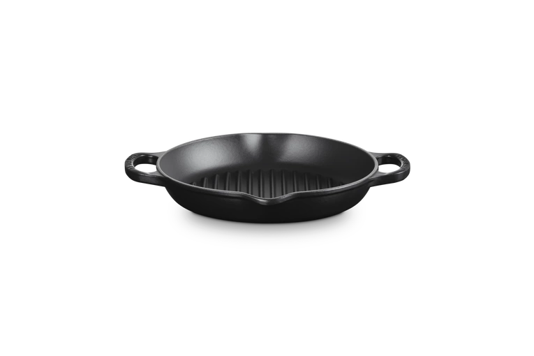 Le Creuset - patelnia żeliwna grillowa 25 cm Czarny Mat
