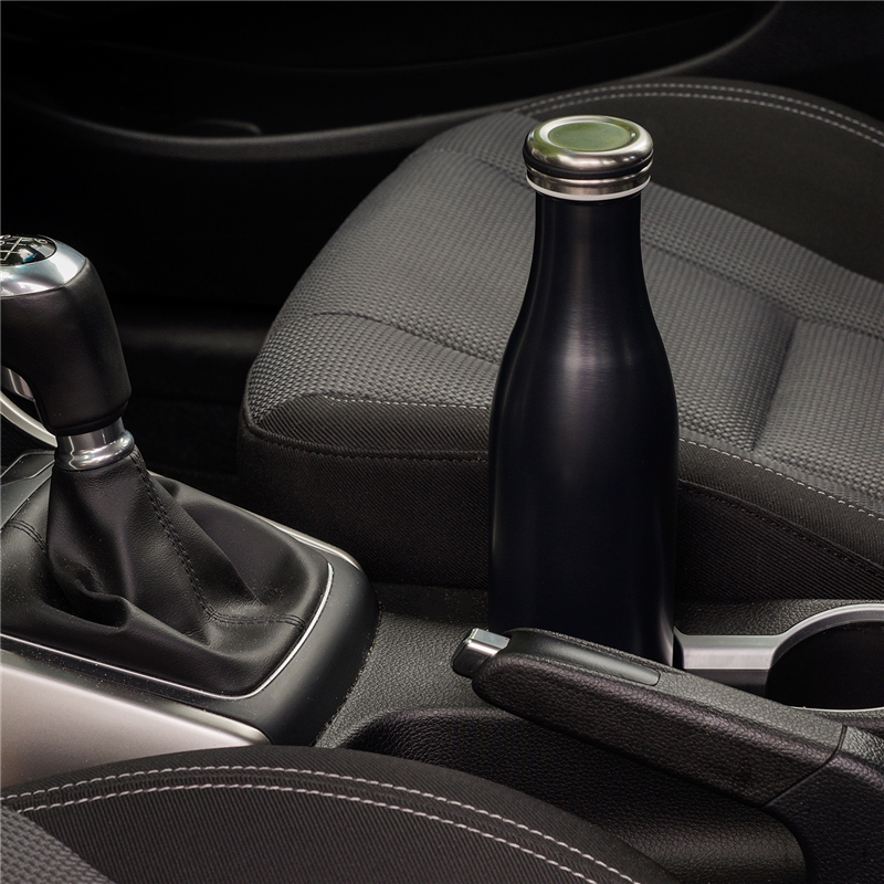 Lurch - butelka termiczna, stalowa, 0,75 l, czarna matowa