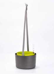Urbalive - BERBERIS Wisząca donica samonawadniająca okrągła 26 cm, szaro-brązowy