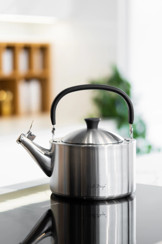 Vialli Design - Czajnik 1,5l z gwizdkiem Diamante stalowy matowy