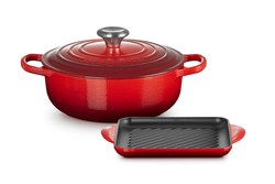 Le Creuset - Zestaw 2 Naczyń Żeliwnych wiśniowy