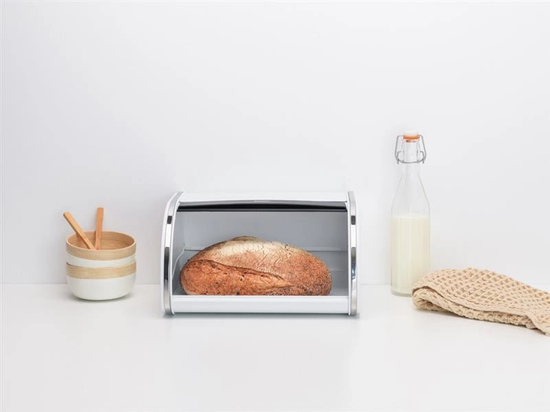 Brabantia - Chlebak wypukły Roll Top średni biały