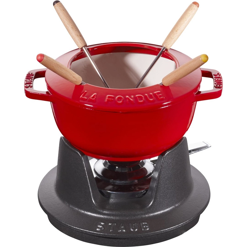 Staub - zestaw do fondue 16 cm, czerwony