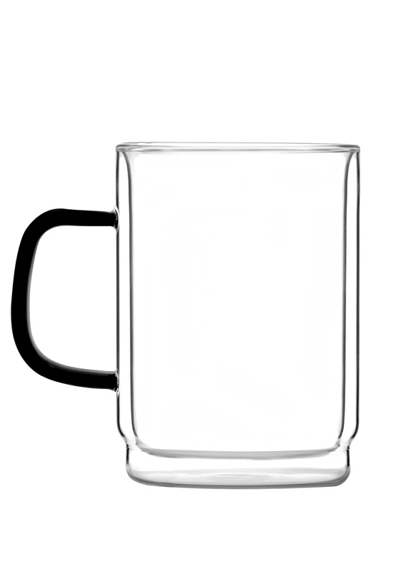 Vialli Design - Komplet 2 szklank z podwójną ścianką Carbon 350 ml