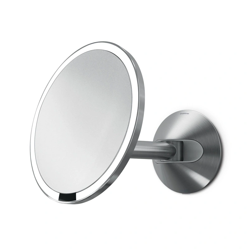simplehuman - Lustro z czujnikiem SENSOR do montażu na ścianie, szczotkowana stal