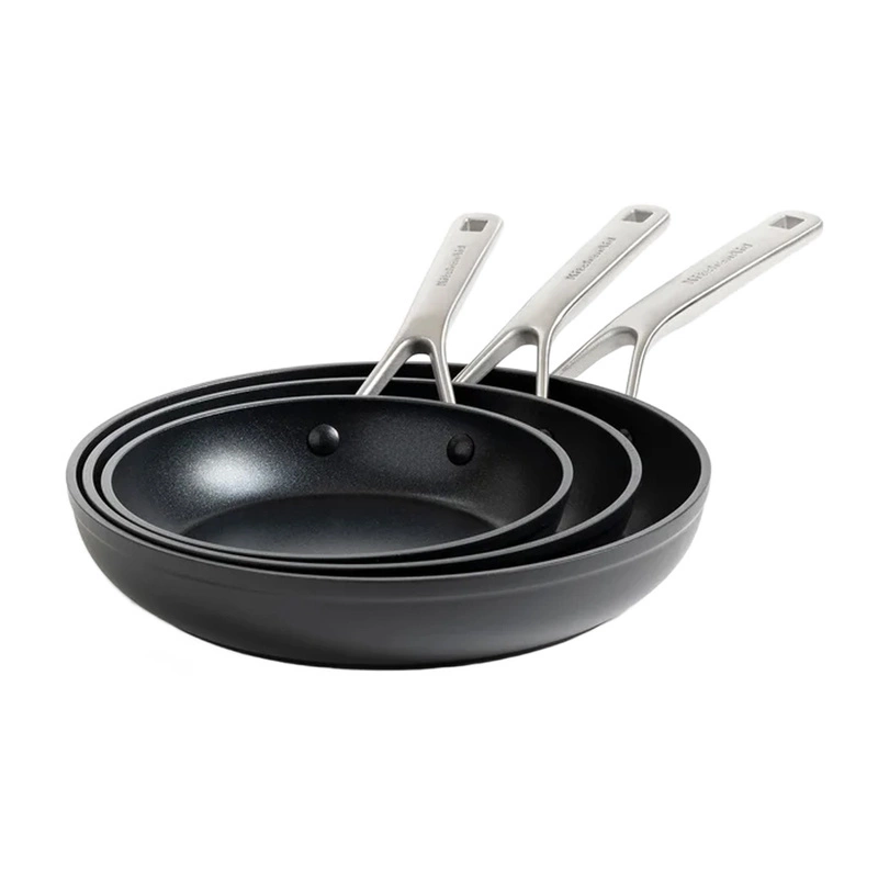 KitchenAid - Patelnie Forged Hardened Aluminium zestaw 20+24+28 cm