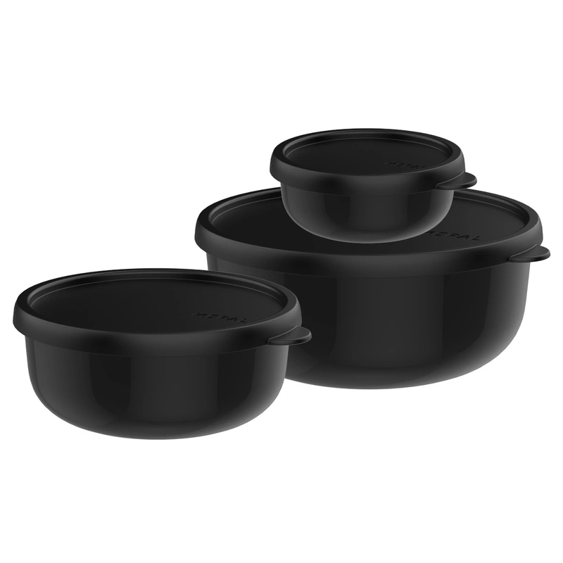 Mepal - Zestaw 3 pojemników Lumina 2.0 250ml + 750ml +1500ml Nordic Black