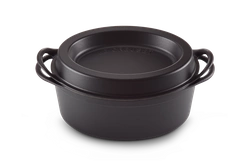 Le Creuset - brytfanna żeliwna Doufeu owalna 32 cm 7,2 l czarna