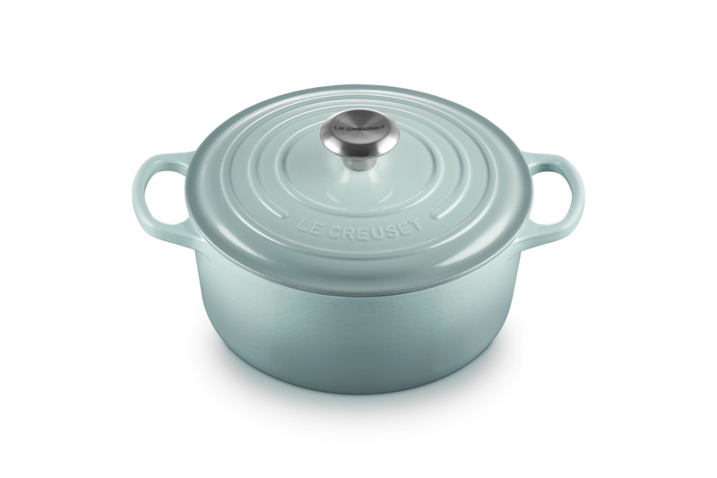 Le Creuset - garnek żeliwny Signature 24 cm 4,2 l sea salt