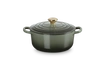 Le Creuset brytfanna żeliwna emaliowana Signature okrągła 20 cm 2,4l thyme