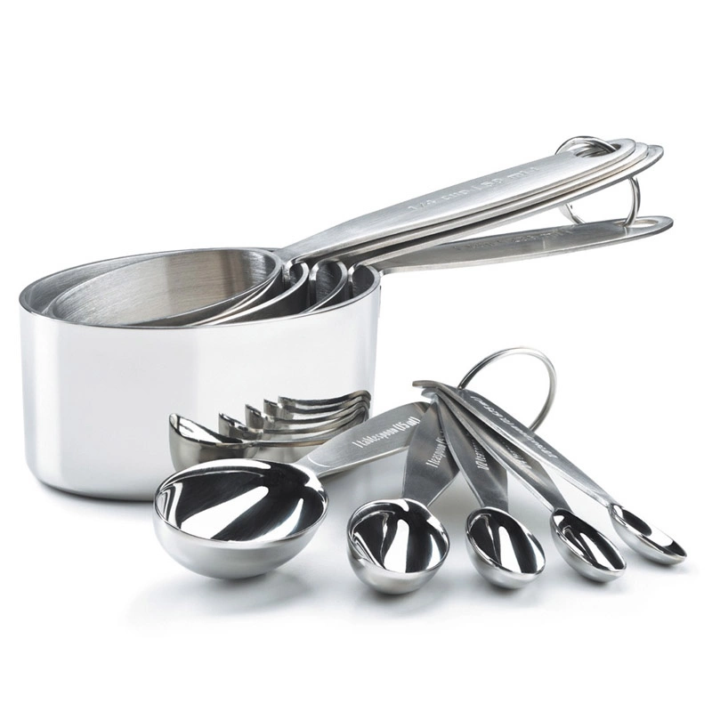 Cuisipro - Miarki stalowe kubeczki i łyżki 9 sztuk