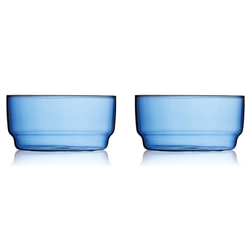 Lyngby Glas - Miski Torino 12 cm 2 sztuki niebieskie