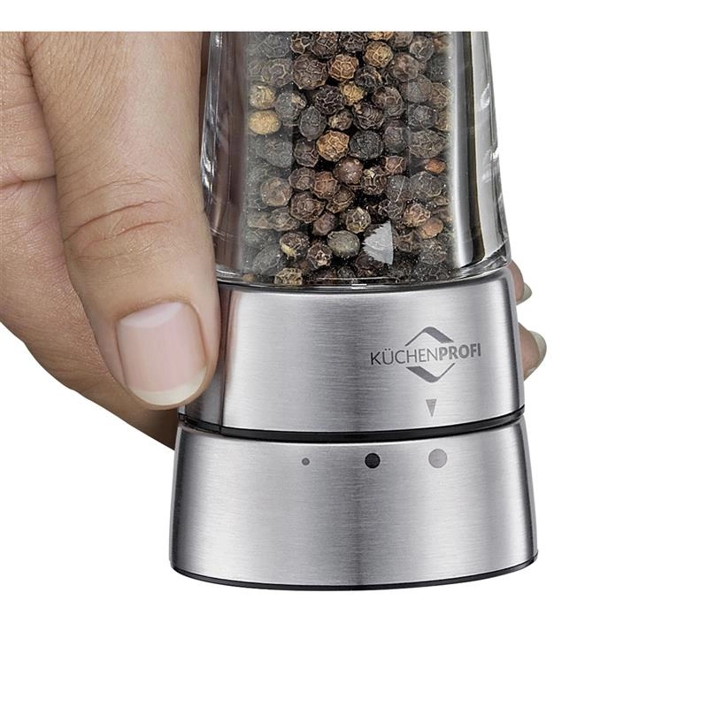 Kuchenprofi - młynek do pieprzu lub soli, śred. 6 x 14 cm, akryl/stal nierdzewna Monaco