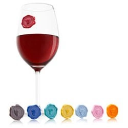 VACU VIN - Znaczki na szklanki i kieliszki Klasyczne Winogrona (8szt)multikolor