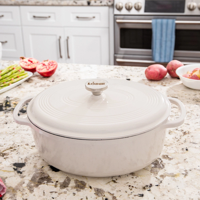 Lodge - Garnek żeliwny emaliowany 6.6L Oyster