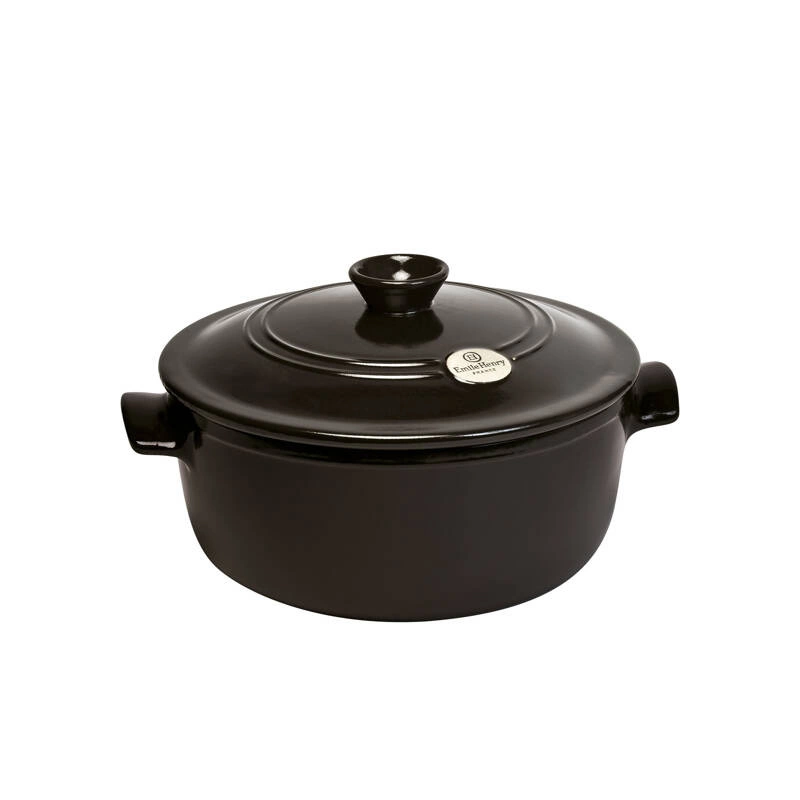 Emile Henry - Okrągły garnek ceramiczny 4L czarny