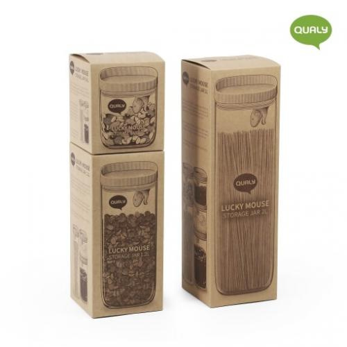 Qualy - Pojemnik Lucky Mouse 1,2l szary