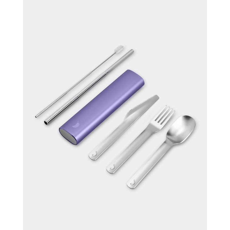 Chilly's Bottles - Zestaw sztućców, matowy metalik, lawenda
