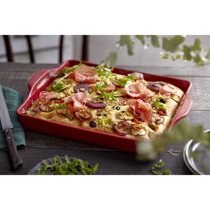 Emile Henry - Forma do wypieku focaccii- czerwony