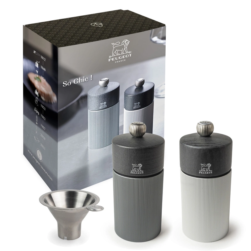 Peugeot - LINE CARBONE Zestaw młynków do soli i pieprzu 12cm