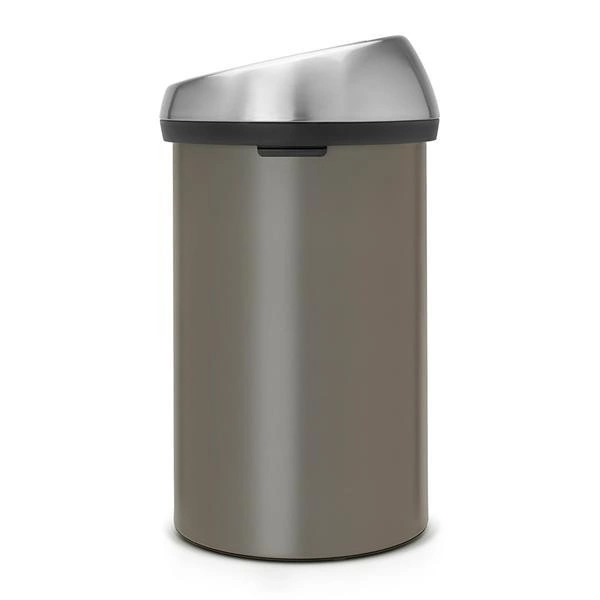 Brabantia - kosz na śmieci Touch Bin - 60 L, platynowy - pokrywa stal matowa FPP
