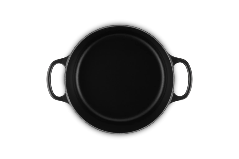 Le Creuset - garnek żeliwny emaliowany Signature okrągła 22 cm 3,3 l czarny