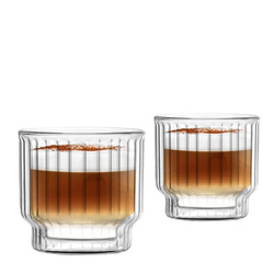 Vialli Design - 2 pucharki do deserów z podwójną ścianką 260ml Lungo