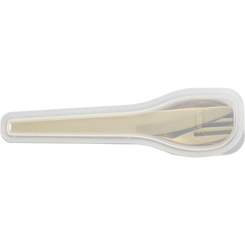 Lurch - zestaw sztućców w etui, 3 el., 18 cm, złote To-Go