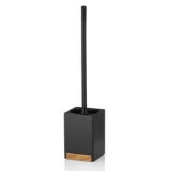 Kela - Szczotka toaletowa czarna-dąb Cube