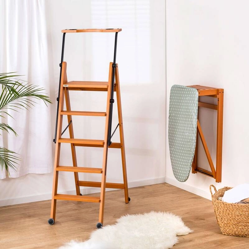 ARREDAMENTI - TUSCANIA 5 Drewniana drabina - 182 x 50 cm, Brązowy