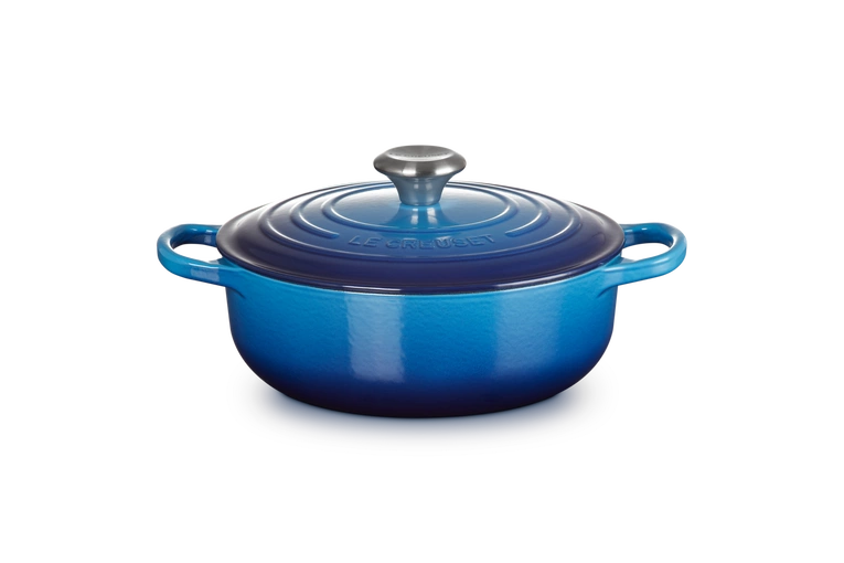 Le Creuset - garnek żeliwny Signature Saute lazur 3,4 l 24 cm