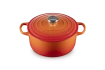Le Creuset - brytfanna żeliwna emaliowana Signature okrągła 24 cm 4,2 l płomienna
