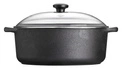 Skeppshult - Garnek żeliwny ze szklaną pokrywą - 5.5 ltr, czarny