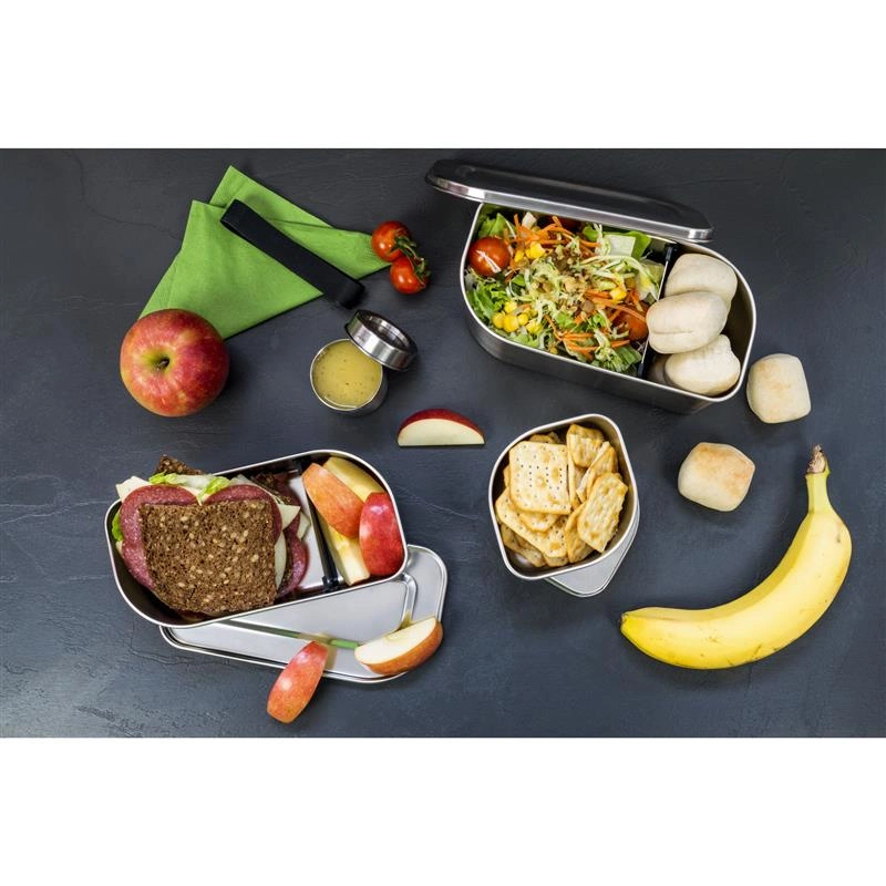 Lurch - pojemnik na lunch lub przekąski, stal nierdzewna, 0,35 l, 10,5 x 10,5 x 5 cm