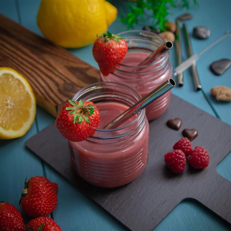 Cilio - szerokie słomki do napojów, 4 szt., stal nierdzewna, śred. 0,8 x 14 cm Steel Piccolo