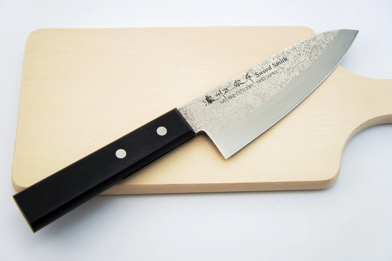 Satake - Nashiji Black Pakka Nóż Deba 15,5cm