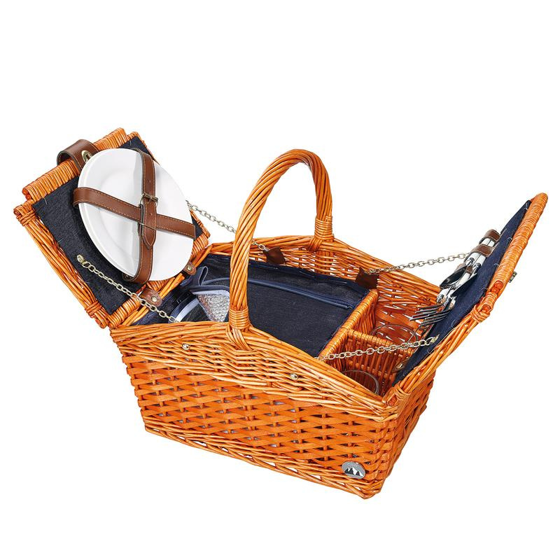 Cilio - kosz piknikowy, dla 2 os., 38 x 26 x 37 cm Salerno