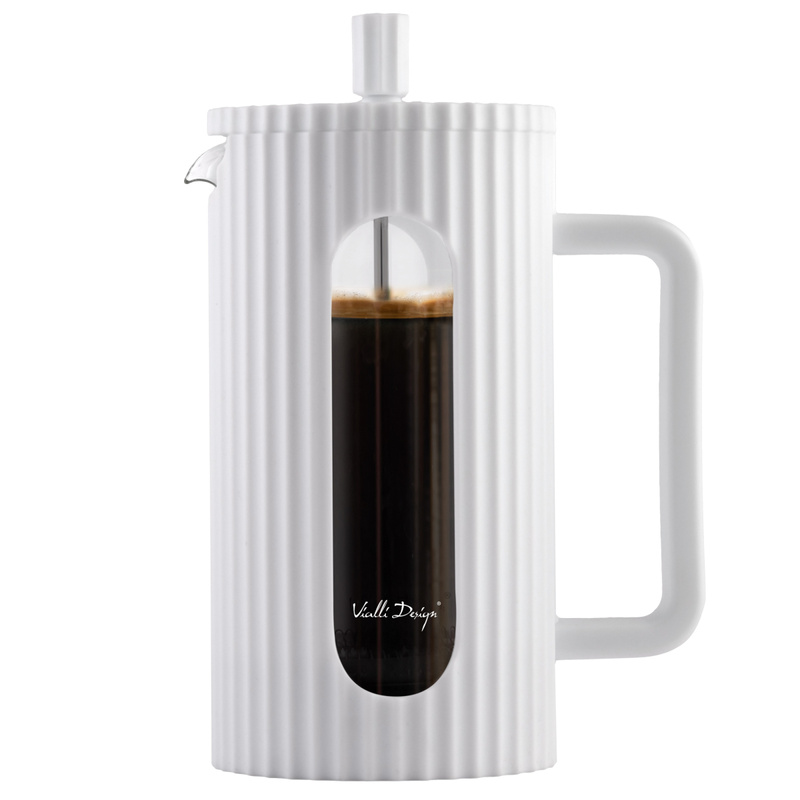 Vialli Design - Zaparzacz do kawy i herbaty 1000 ml Livio biały 0