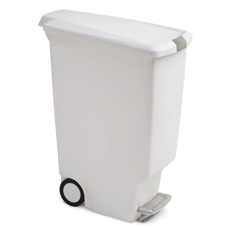 Simple Human - kosz na śmieci 40 l pedałowy Slim biały