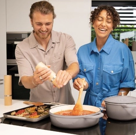 Kela - Naczynie 3,8l z wysoką pokrywką szare Calido