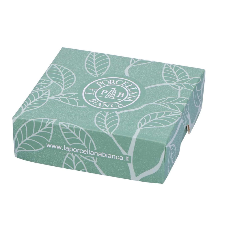 La Porcellana Bianca - talerzyk kwadratowy 10 cm, Wzór Q Adorato